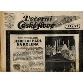 Večerní České slovo, ročník XIX., číslo 218/1937 (staré noviny) - T. G. Masaryk