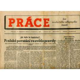 Práce. List revolučního odborového hnutí (2.6.1945) - staré noviny