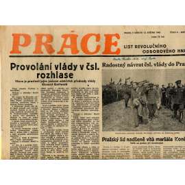 Práce. List revolučního odborového hnutí (12.5.1945) - staré noviny