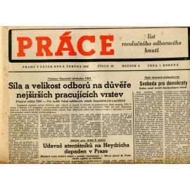 Práce. List revolučního odborového hnutí (8.6.1945) - staré noviny Práce. List revolučního odborového hnutí (8.6.1945) - staré noviny