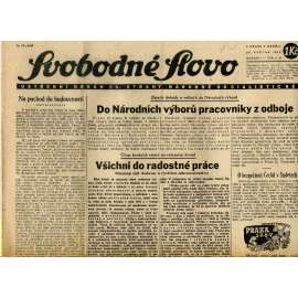 Svobodné slovo (20.5.1945) - staré noviny