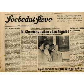 Svobodné slovo (20.9.1959) - staré noviny