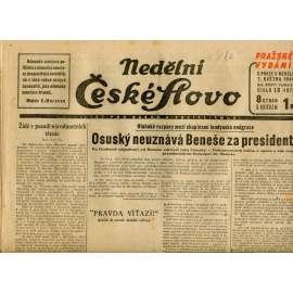 Nedělní České slovo (7.5.1944) - staré noviny, protektorát