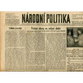 Národní politika (10.9.1944) - staré noviny, protektorát