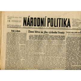 Národní politika (16.1.1944) - staré noviny, protektorát