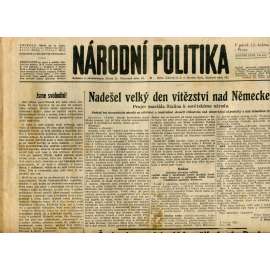 Národní politika (11.5.1945) - staré noviny, protektorát