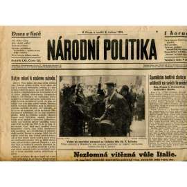 Národní politika (9.5.1943) - staré noviny, protektorát