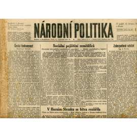 Národní politika (18.3.1945) - staré noviny, protektorát