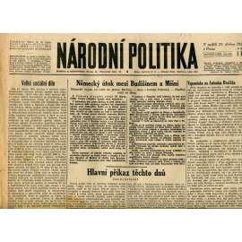 Národní politika (29.4.1945) - staré noviny, protektorát