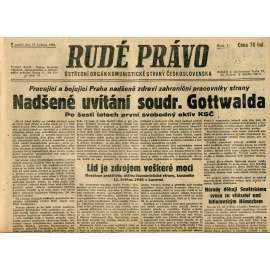 Rudé právo (13.5.1945) staré noviny, protektorát