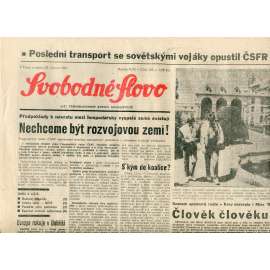 Svobodné slovo (22.6.1991) - staré noviny Svobodné slovo (22.6.1991) - staré noviny
