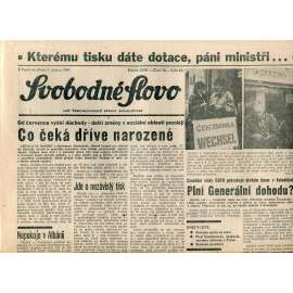 Svobodné slovo (3.4.1991) - staré noviny