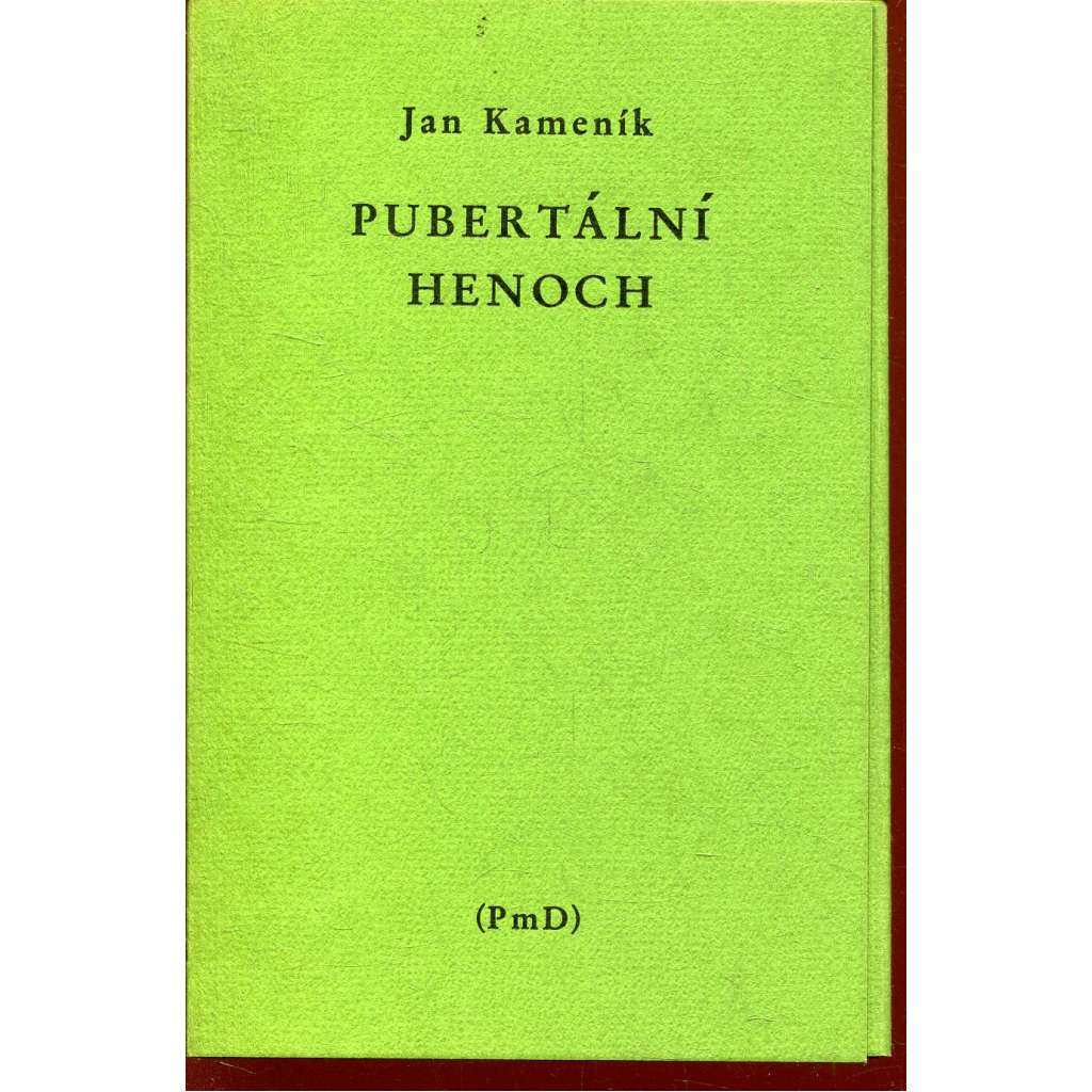 Pubertální Henoch (Poezie mimo domov, exil)