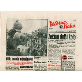 Večerní Praha (8.12.1989) - staré noviny