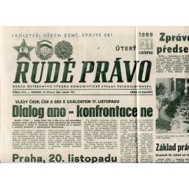 Rudé právo (21.11.1989) - staré noviny