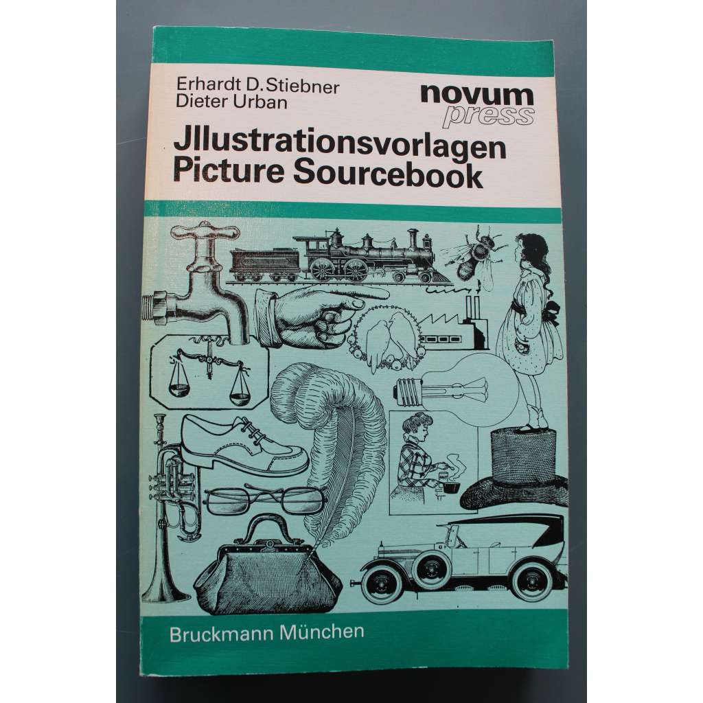 Illustrationsvorlagen /Picture Sourcebook (Novum press) (Ilustrační předlohy, ilustrace, design, mj. lidé, oblečení, sport, nábytek, zvířata, stroje)