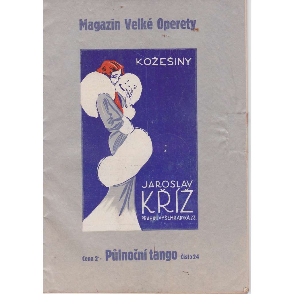 Půlnoční tango. Magazín velké operety. Divadelní program v obrazech