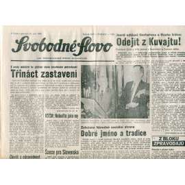 Svobodné slovo (10.9.1990) - staré noviny