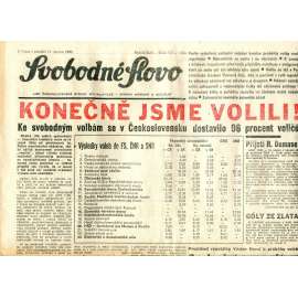 Svobodné slovo (11.6.1990) - staré noviny