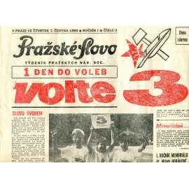 Pražské slovo (7.6.1990) - staré noviny