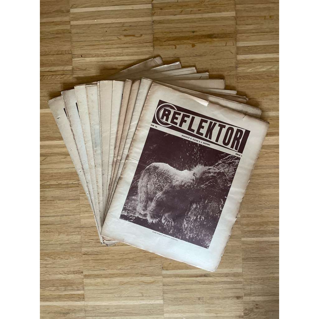 Reflektor, ročník III., číslo 1.-4.,6.-12., 14 a 18./1927 (není kompletní) - 1. republika, časopis, noviny