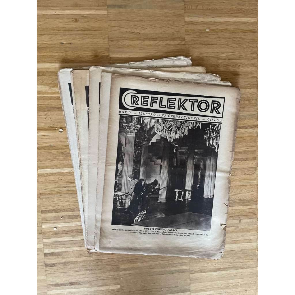 Reflektor, ročník V., čísla 1-9/1929 (kompletní ročník - vše co vyšlo) - 1. republika, časopis, noviny
