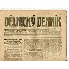 Dělnický denník (5.6.1920) 1. republika, staré noviny