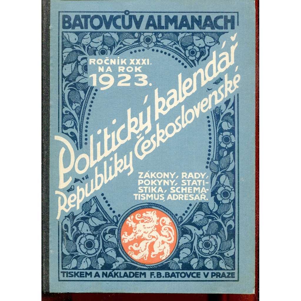 Batovcův almanach: Politický kalendář Republiky československé na rok 1923