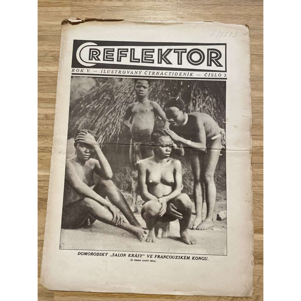 Reflektor, ročník V., číslo 3 (časopis, staré noviny, 1. republika)