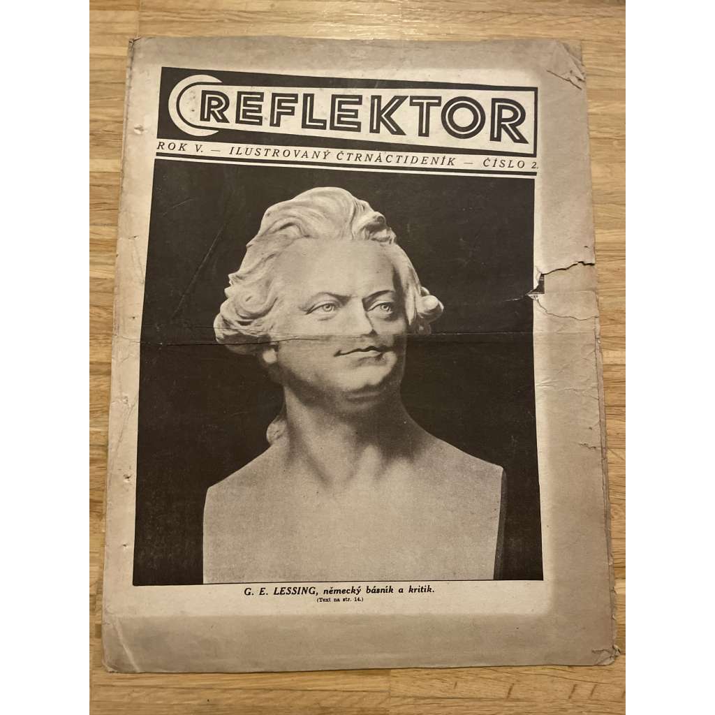 Reflektor, ročník V., číslo 2 (časopis, staré noviny, 1. republika)