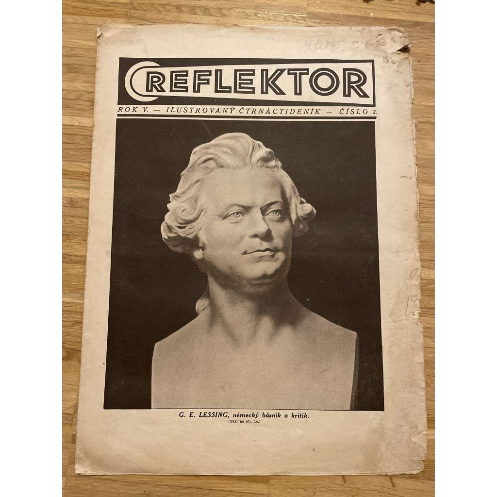 Reflektor, ročník V., číslo 2 (časopis, staré noviny, 1. republika)