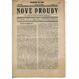 Nové proudy. List mládeže Socialistického Sjednocení (13.2.1924) - staré noviny, 1. republika