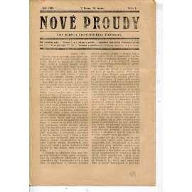 Nové proudy. List mládeže Socialistického Sjednocení (15.1.1924) - staré noviny, 1. republika