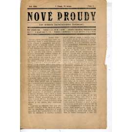 Nové proudy. List mládeže Socialistického Sjednocení (15.1.1924) - staré noviny, 1. republika