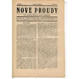 Nové proudy. List mládeže Socialistického Sjednocení (5.3.) - staré noviny, 1. republika