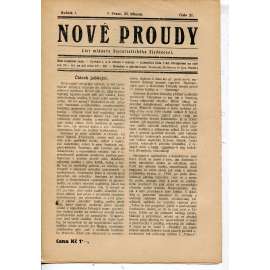 Nové proudy. List mládeže Socialistického Sjednocení (25.3.) - staré noviny, 1. republika