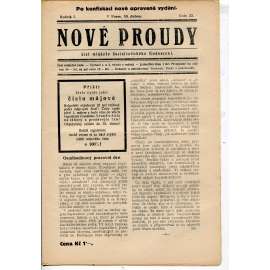 Nové proudy. List mládeže Socialistického Sjednocení (10.4.) - staré noviny, 1. republika