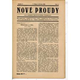 Nové proudy. List mládeže Socialistického Sjednocení (4.6.1924) - staré noviny, 1. republika Nové proudy. List mládeže Socialistického Sjednocení (4.6.1924) - staré noviny, 1. republika