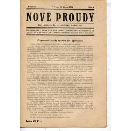 Nové proudy. List mládeže Socialistického Sjednocení (18.6.1924) - staré noviny, 1. republika Nové proudy. List mládeže Socialistického Sjednocení (18.6.1924) - staré noviny, 1. republika