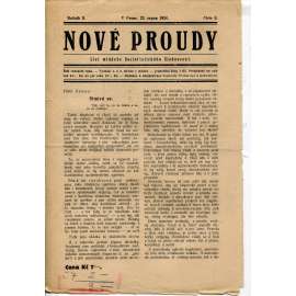 Nové proudy. List mládeže Socialistického Sjednocení (22.8.1924) - staré noviny, 1. republika Nové proudy. List mládeže Socialistického Sjednocení (22.8.1924) - staré noviny, 1. republika