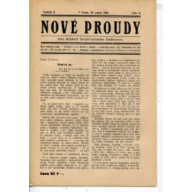 Nové proudy. List mládeže Socialistického Sjednocení (22.8.1924) - staré noviny, 1. republika Nové proudy. List mládeže Socialistického Sjednocení (22.8.1924) - staré noviny, 1. republika