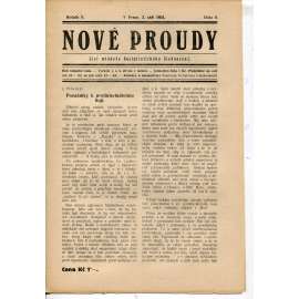 Nové proudy. List mládeže Socialistického Sjednocení (3.9.1924) - staré noviny, 1. republika Nové proudy. List mládeže Socialistického Sjednocení (3.9.1924) - staré noviny, 1. republika