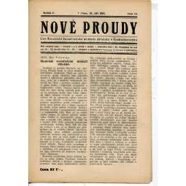 Nové proudy. List mládeže Socialistického Sjednocení (30.9.1924) - staré noviny, 1. republika Nové proudy. List mládeže Socialistického Sjednocení (30.9.1924) - staré noviny, 1. republika