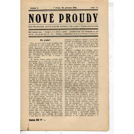 Nové proudy. List mládeže Socialistického Sjednocení (20.12.1924) - staré noviny, 1. republika