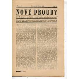 Nové proudy. List mládeže Socialistického Sjednocení (12.3.1925) - staré noviny, 1. republika