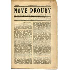 Nové proudy. List nezávislé socialistické mládeže (1.5./1923) - staré noviny, 1. republika Nové proudy. List nezávislé socialistické mládeže (1.5./1923) - staré noviny, 1. republika