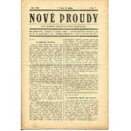 Nové proudy. List mládeže Socialistického Sjednocení (8.8./1923) - staré noviny, 1. republika