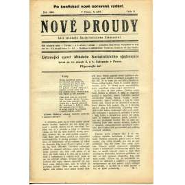 Nové proudy. List mládeže Socialistického Sjednocení (5.9.1923) - staré noviny, 1. republika Nové proudy. List mládeže Socialistického Sjednocení (5.9.1923) - staré noviny, 1. republika