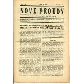 Nové proudy. List mládeže Socialistického Sjednocení (24.10.1923) - staré noviny, 1. republika