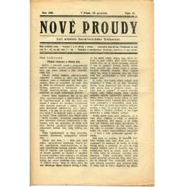 Nové proudy. List mládeže Socialistického Sjednocení (12.12.1923) - staré noviny, 1. republika